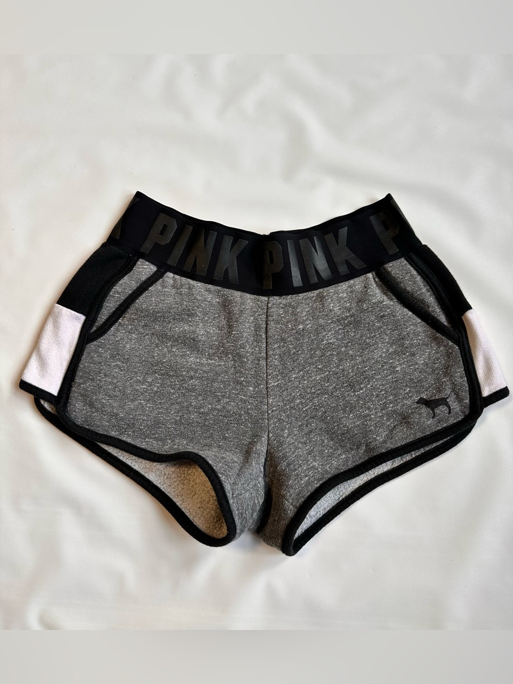 PINK Victoria's Secret Gray Athletic Shorts with Black Trim